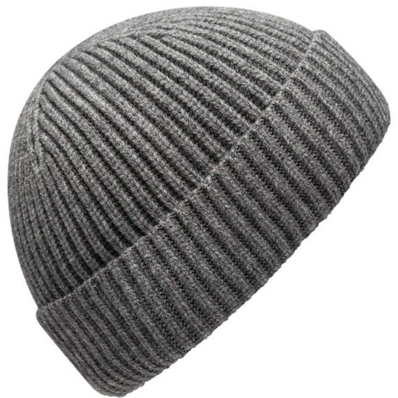 Grey Wool Beanie Cap - Picture 2 of 6